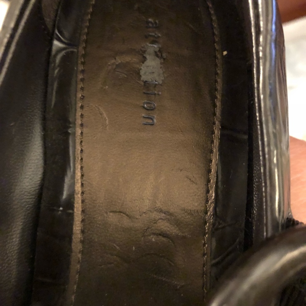 Mary Janes - Black leather -chunky heels 9.5 - Picture 7 of 8